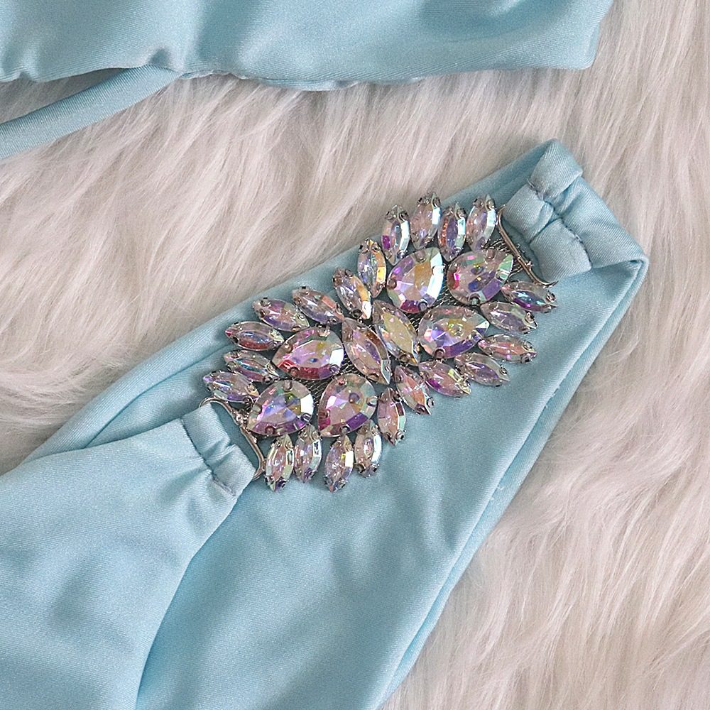 Shiny Rhinestone Bikini 2023 Sexy Solid One Shoulder Cut Out Push Up Swimsuit Lady Crystal Bathing Suit Brazilian Thong Swimwear