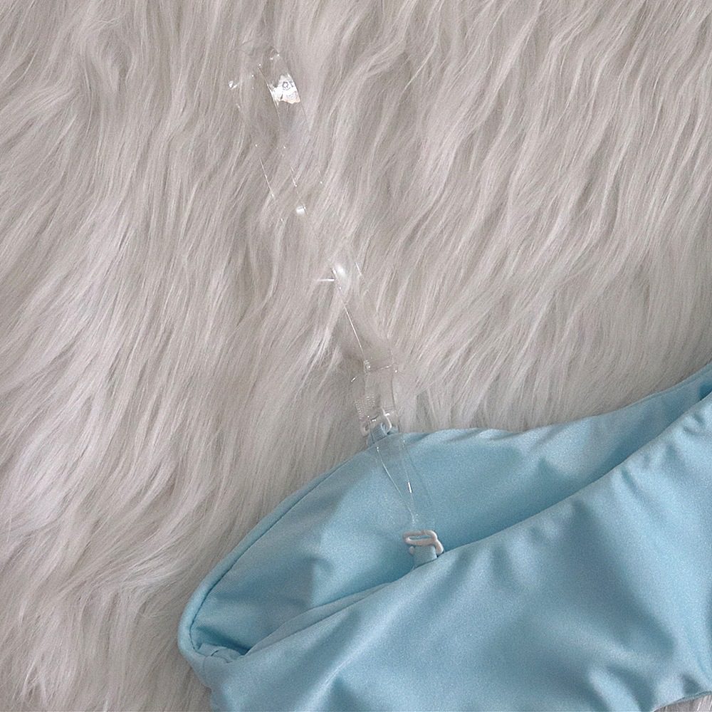 Shiny Rhinestone Bikini 2023 Sexy Solid One Shoulder Cut Out Push Up Swimsuit Lady Crystal Bathing Suit Brazilian Thong Swimwear