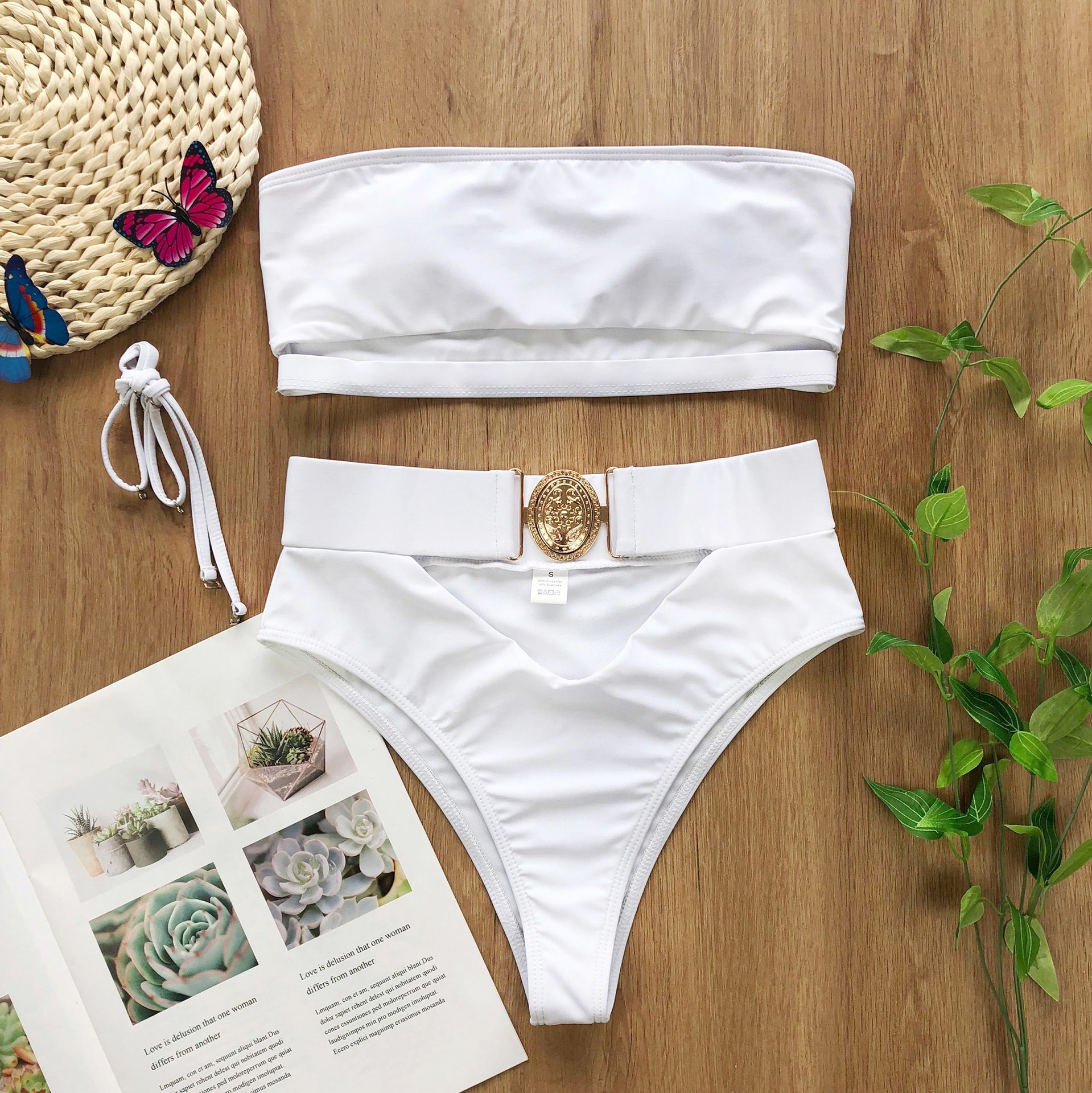 High Waist Bikini 2022 Swimwear Women Brazilian Off Shoulder Swimsuit High Cut Neon Push Up Bathing Suit Bathers Belt Biquini