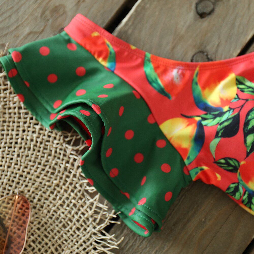 Two-Pieces Women Floral 2022 Push-Up Padded Bra Ruffles Bandage Bikini Set Swimsuit Swimwear Bathing Suit Beachwear Biquini