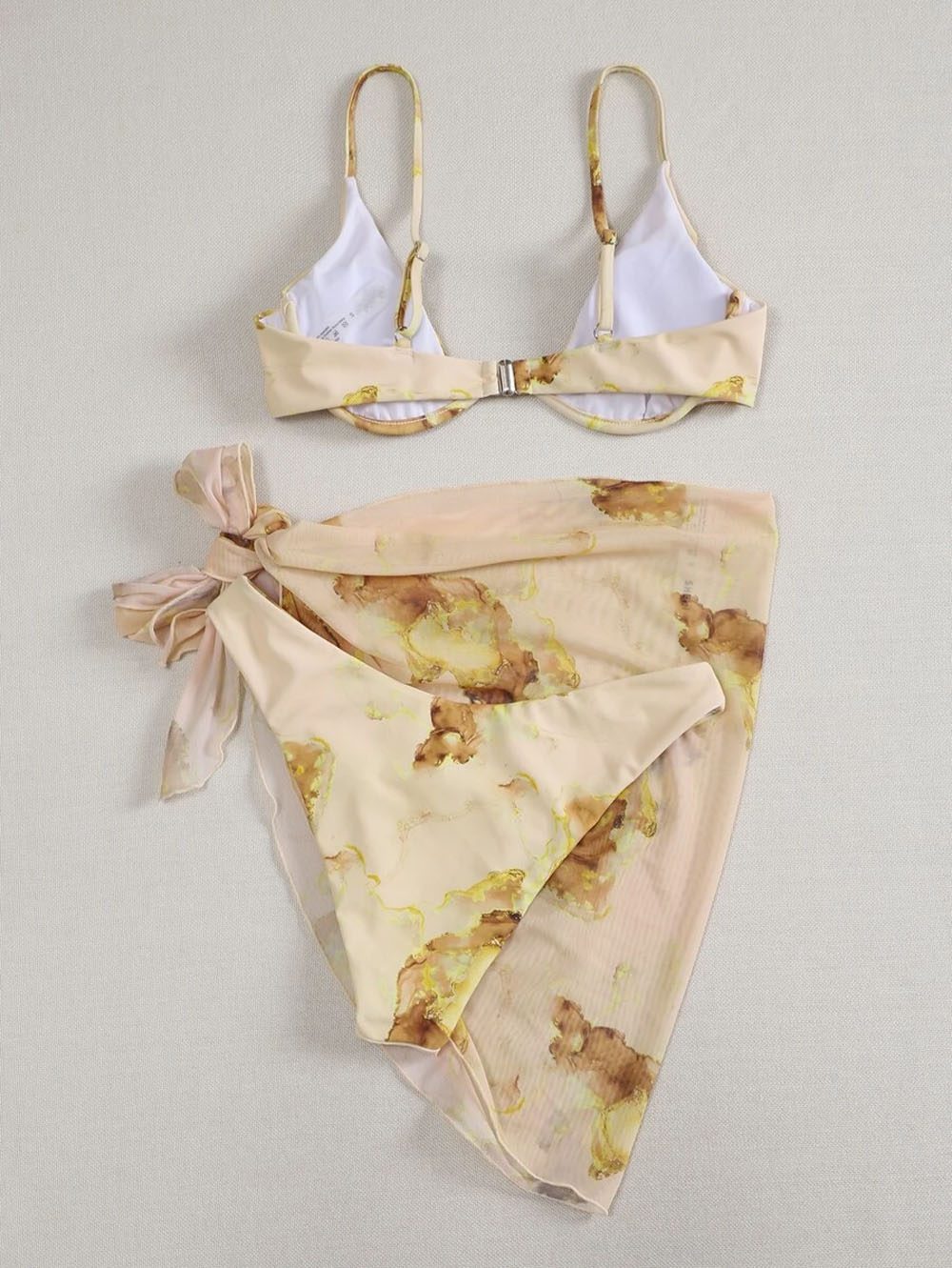 2023 New Print Sport Bandeau Push up Bikinis Sexy Marble Women Swimsuit High Waist Swimwear Women bathing suit Beach wear