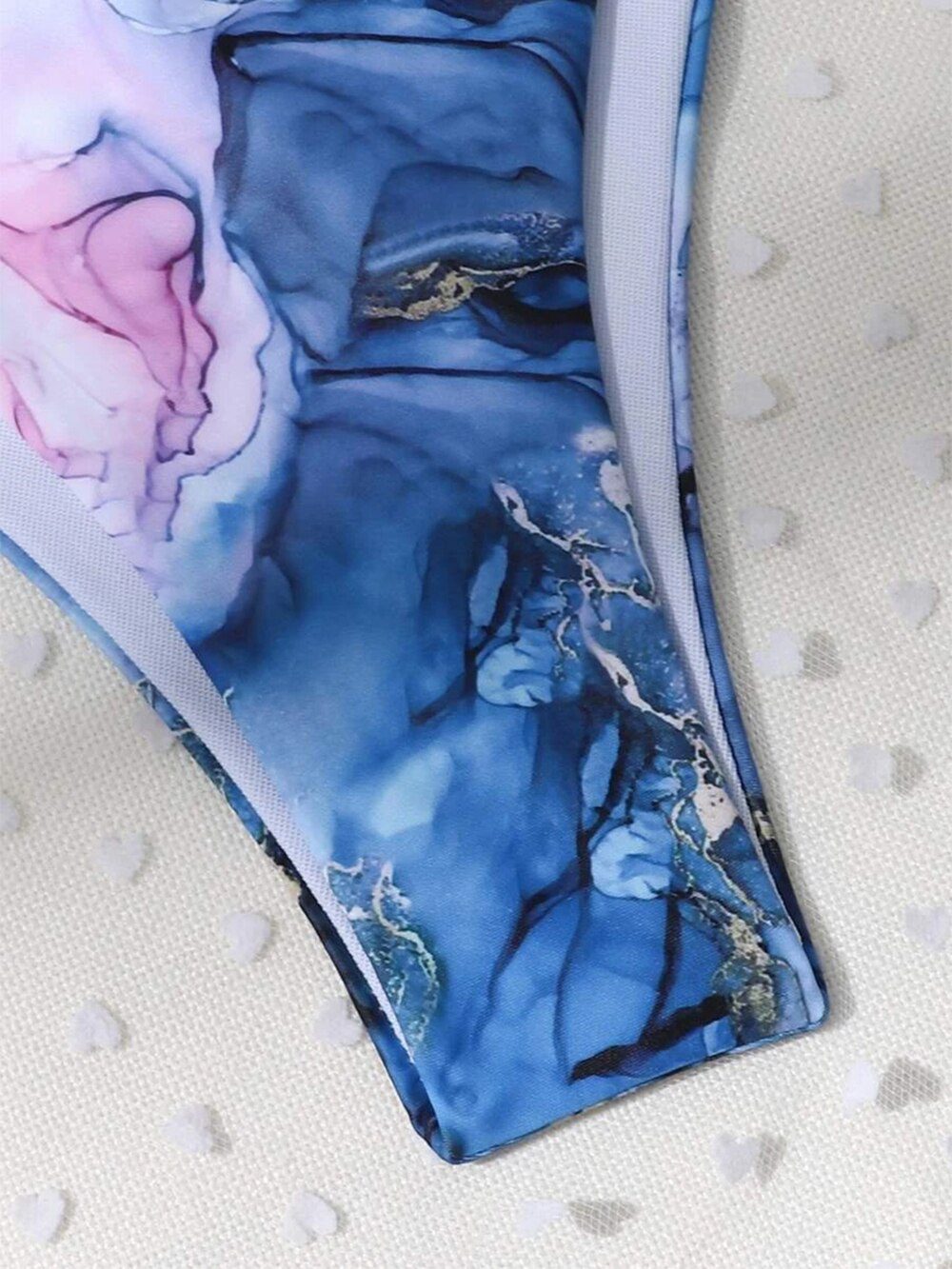 2023 New Print Sport Bandeau Push up Bikinis Sexy Marble Women Swimsuit High Waist Swimwear Women bathing suit Beach wear