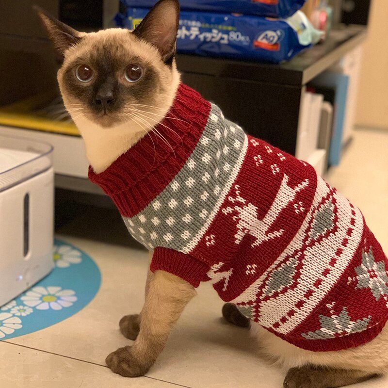 Kerstmis Kat Trui Winter Warm Pet Kostuum Voor Katten Kedi Katten Sphynx Kleding Mascotas Kleren Voor Hond Dieren Ropa De gato