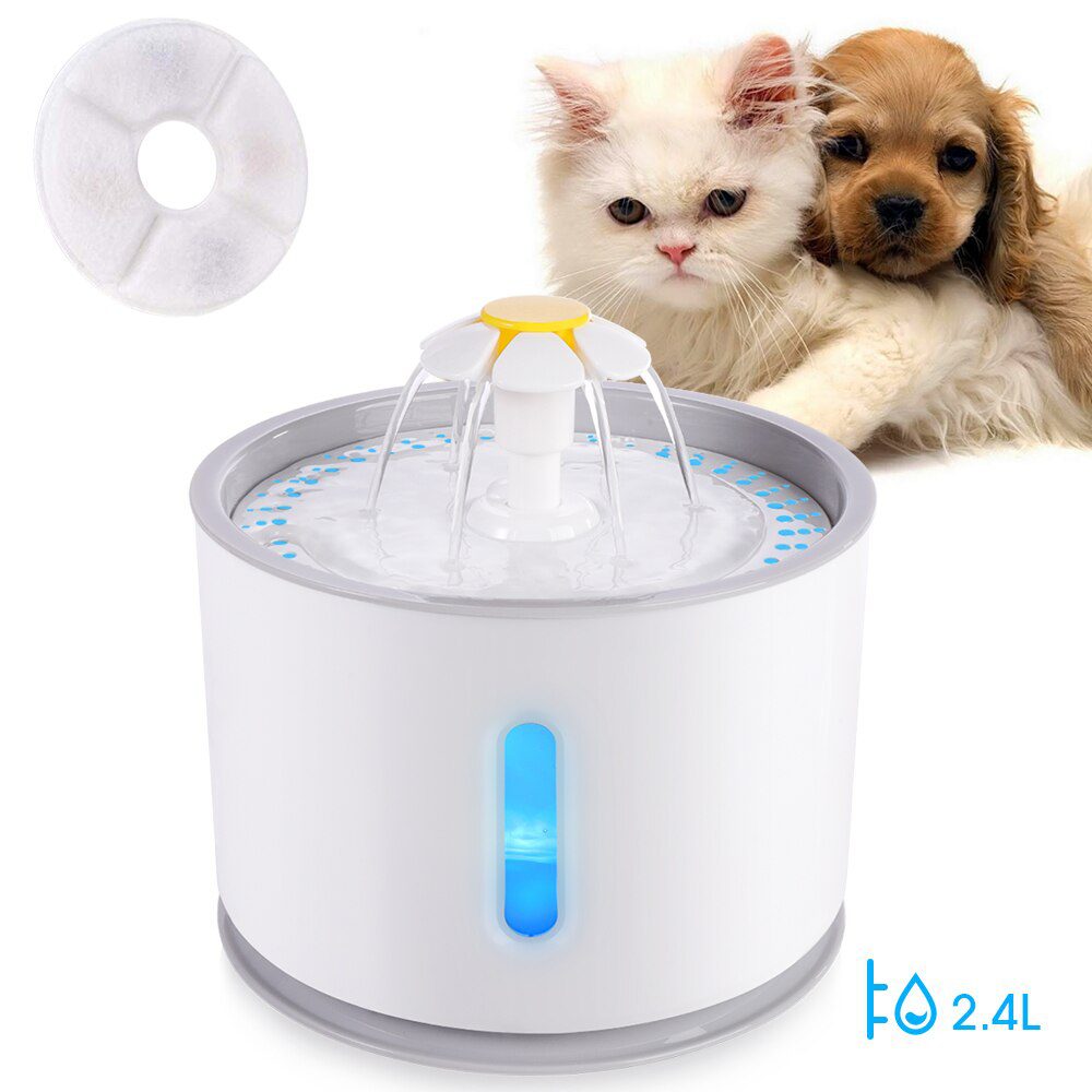 Automatische Huisdier Kat Fontein Met Led Verlichting 5 Pack Filters 2.4L Usb Honden Katten Mute Drinker Feeder Bowl Drinken dispenser Automatische Huisdier Kat Fontein Met Led Verlichting 5 Pack Filters 2.4L Usb Honden Katten Mute Drinker Feeder Bowl Drinken dispenser