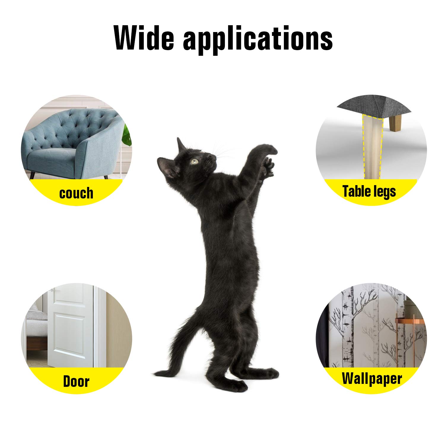8Pcs Kat Scratcher Post Afschrikmiddel Dubbele Anti-Kras Tape Kat Couch Meubels Protector Kat Scratch Guards Sofa Bescherming