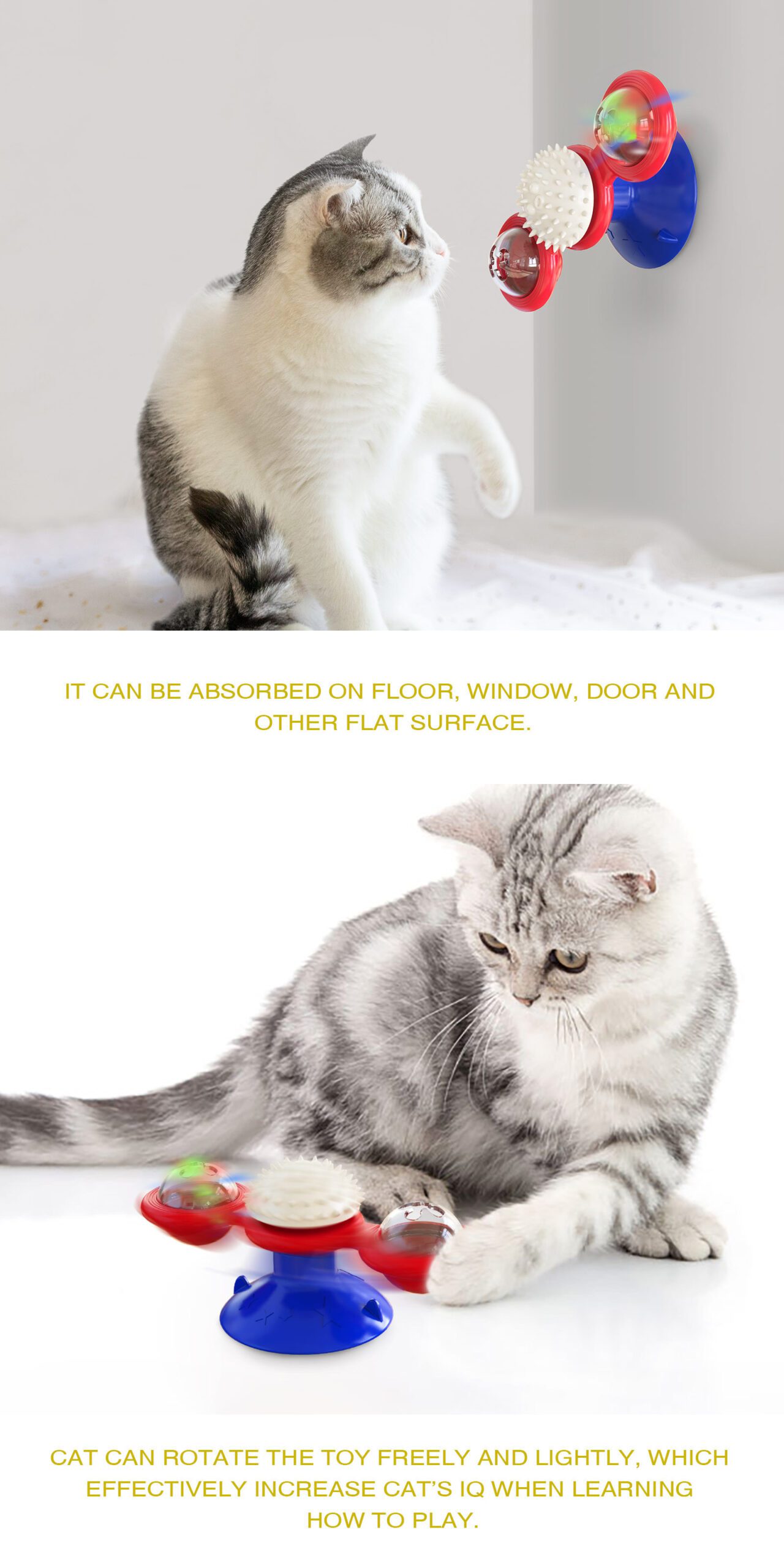 Windmolen Kat Speelgoed Interactieve Huisdier Speelgoed Voor Katten Puzzel Kat Game Speelgoed Met Draaimolen Draaitafel Voor Kitten Borstel Tanden Huisdier levert