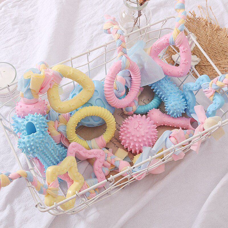 Hond Speelgoed Voor Kleine Hond Kauwt Tpr Knoop Speelgoed Bite Resistant Molaren Schoonmaken Hond Training Levert Interactieve Accessoires