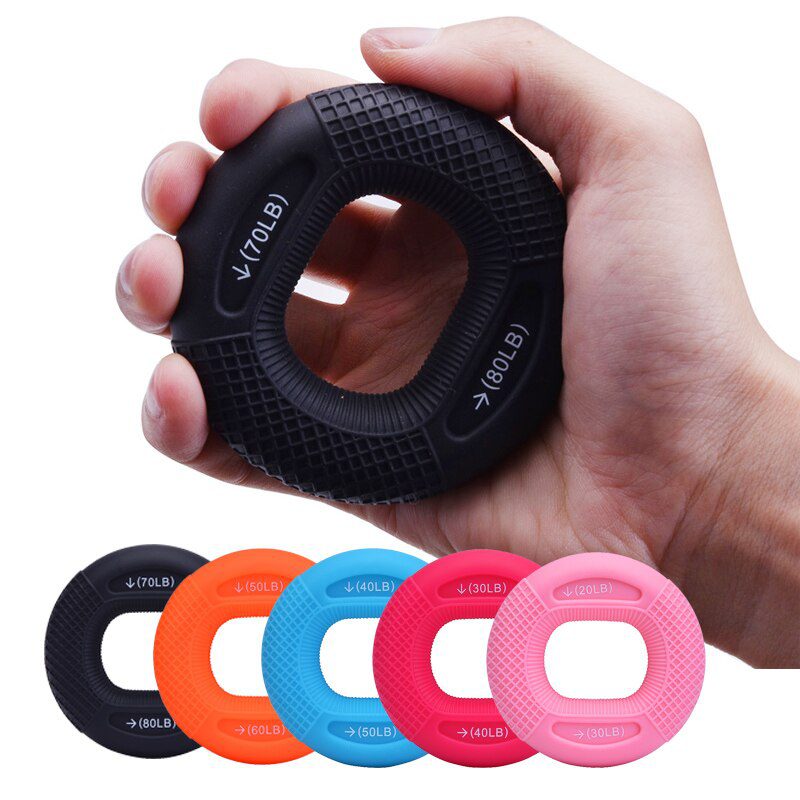 Silicone Adjustable Hand Grip 20-80LB Gripping Ring Finger Forearm Trainer Carpal Expander Muscle Workout Exercise Gym Fitness