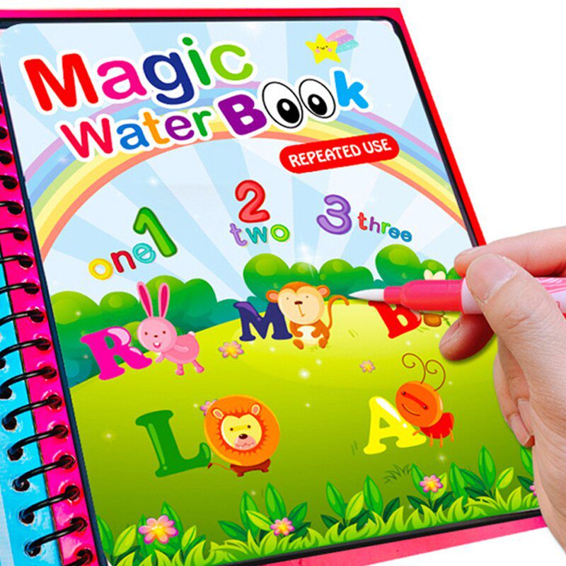 Montessori Toys Reusable Coloring Book Magic Water Drawing Book Painting Drawing Toys Sensory Early Education Toys for Kids