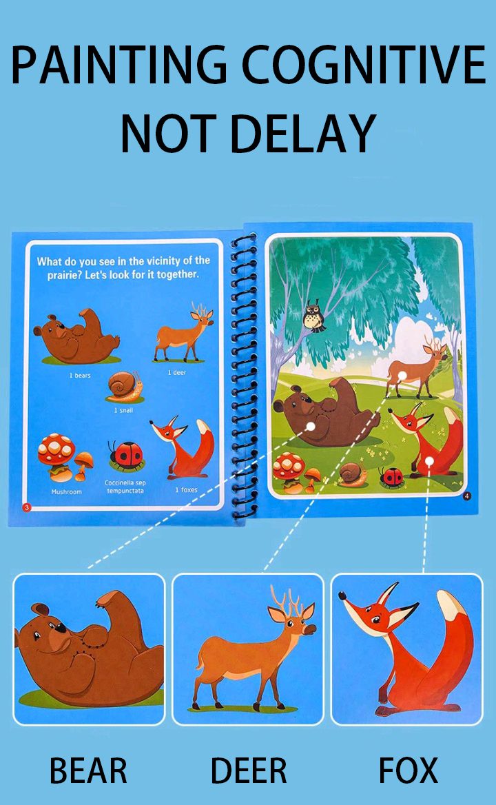 1pcs Magical Book Water Drawing Montessori Toys Reusable Coloring Book Magic Water Drawing Book Sensory Early Education Toys