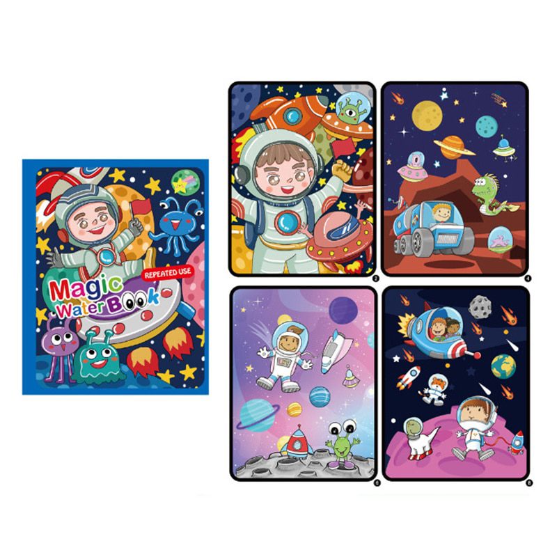 Magical Book Water Drawing Montessori Toys Reusable Coloring Book Magic Water Drawing Book Sensory Early Education Toys for Kids