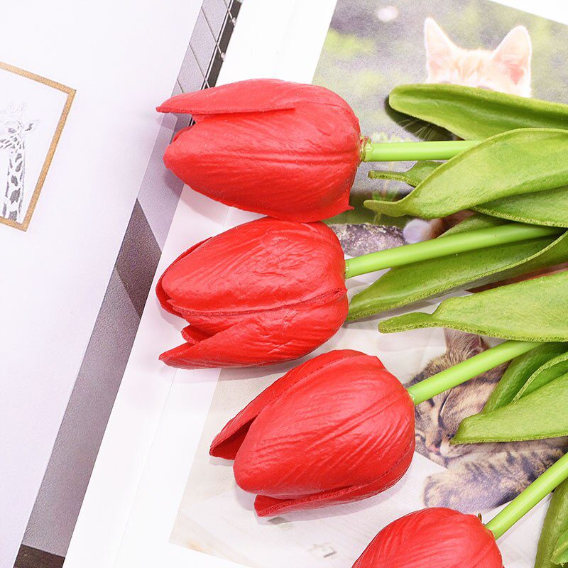 10PCS Tulip Artificial Flower Real Touch Artificial Bouquet PE Fake Flower for Wedding Decoration Flowers Home Garden Decor 10PCS Tulip Artificial Flower Real Touch Artificial Bouquet PE Fake Flower for Wedding Decoration Flowers Home Garden Decor