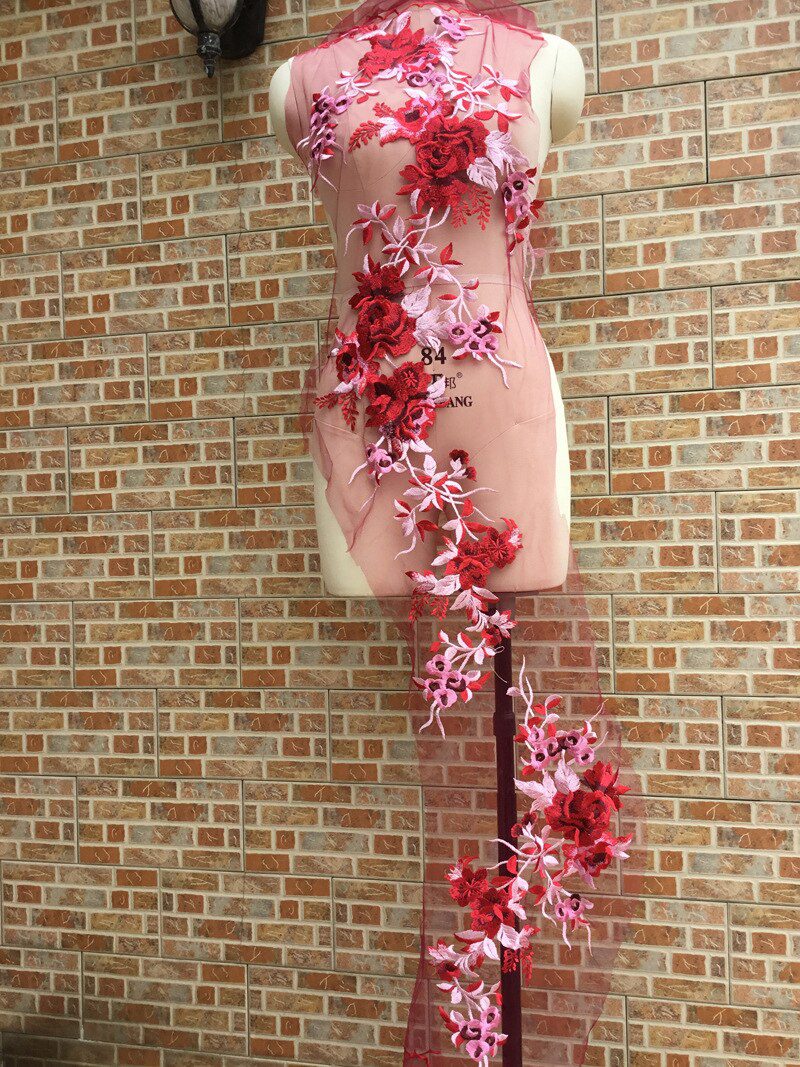 Big Size Dress Applique DIY Bridal Headdress Clothes Fabric Sewing Supplies Craft Wedding Dress Applique