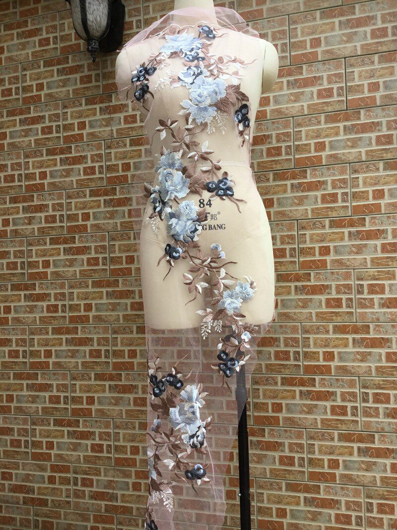 Big Size Dress Applique DIY Bridal Headdress Clothes Fabric Sewing Supplies Craft Wedding Dress Applique