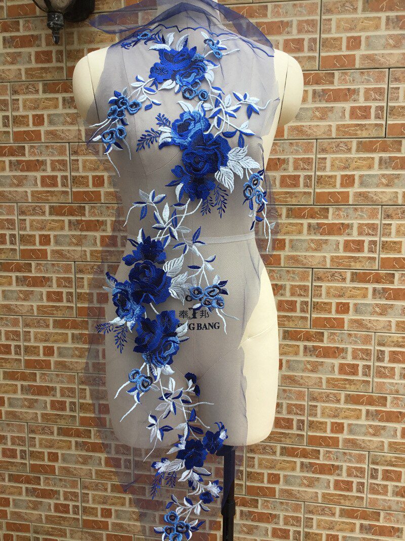 Big Size Dress Applique DIY Bridal Headdress Clothes Fabric Sewing Supplies Craft Wedding Dress Applique