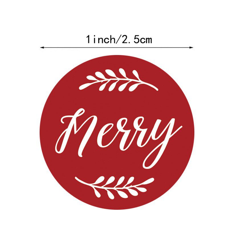 100-500pcs 6 Designs 1 Inch Christmas Theme Seal Labels Stickers For DIY Gift Baking Package Envelope Stationery Decoration