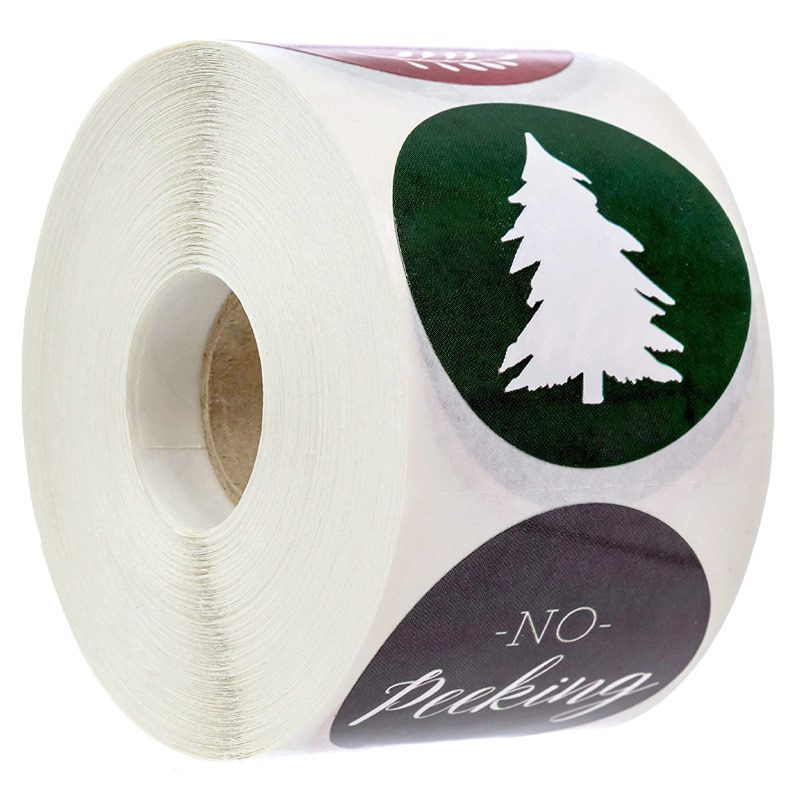 100-500pcs 6 Designs 1 Inch Christmas Theme Seal Labels Stickers For DIY Gift Baking Package Envelope Stationery Decoration