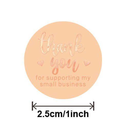 100-500pcs Thank You For Supporting My Small Business Floral Sticker Gift Packaging Seal Label Scrapbooking Stationery Sticker