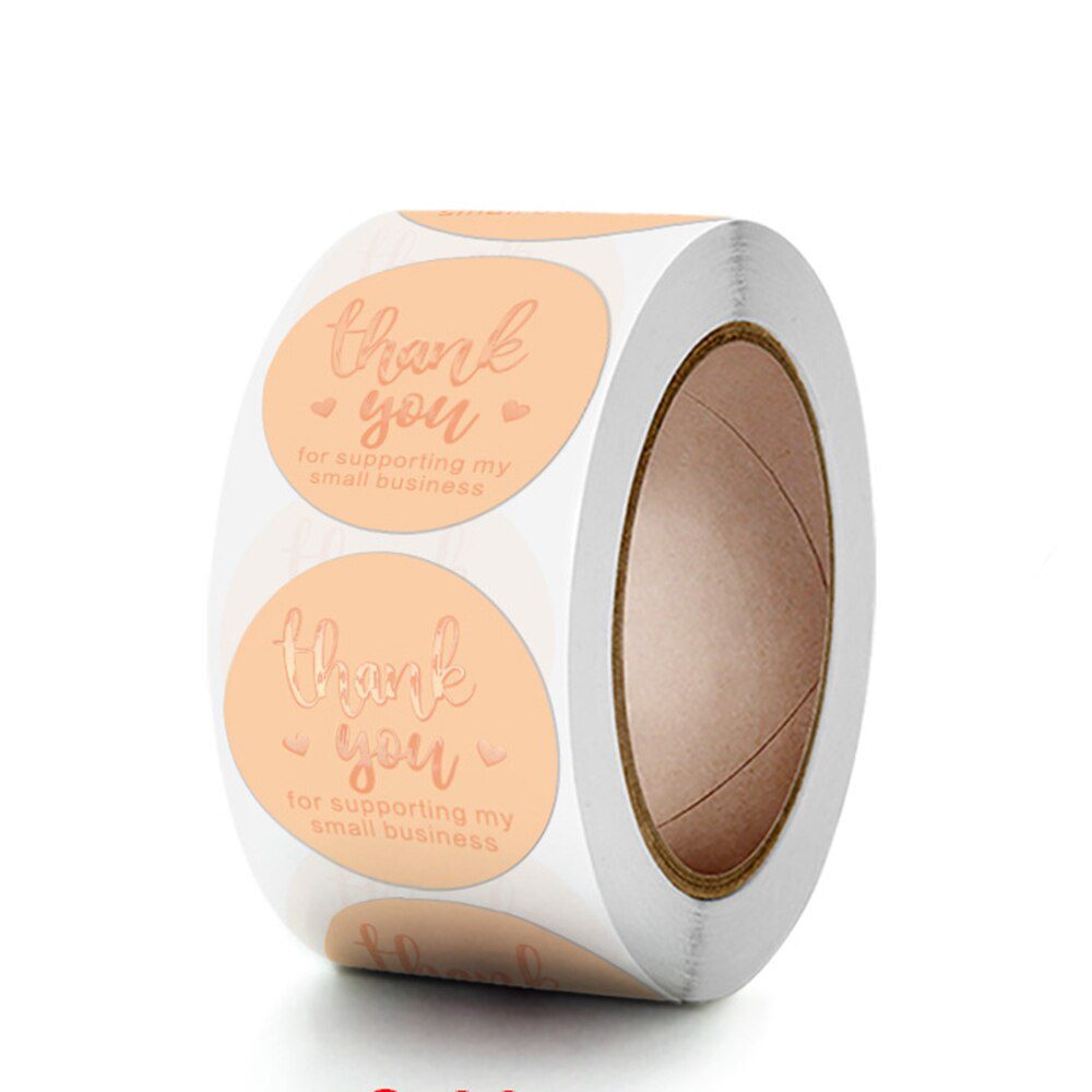 100-500pcs Thank You For Supporting My Small Business Floral Sticker Gift Packaging Seal Label Scrapbooking Stationery Sticker