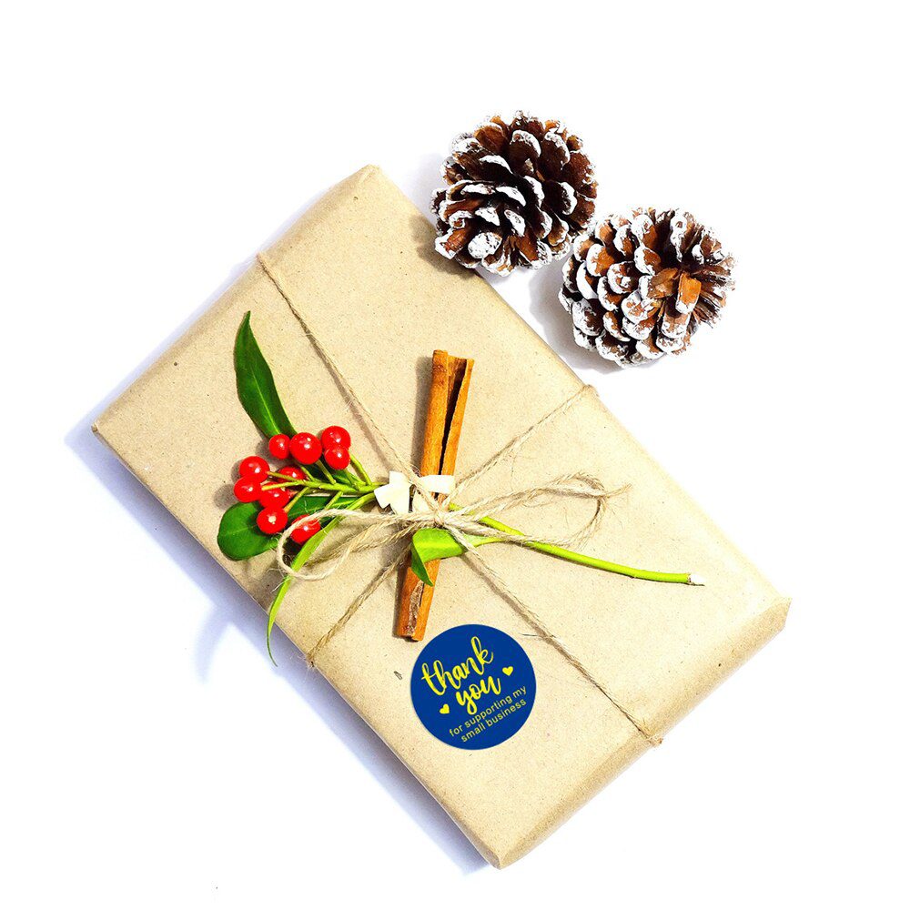 100-500pcs Thank You For Supporting My Small Business Floral Sticker Gift Packaging Seal Label Scrapbooking Stationery Sticker