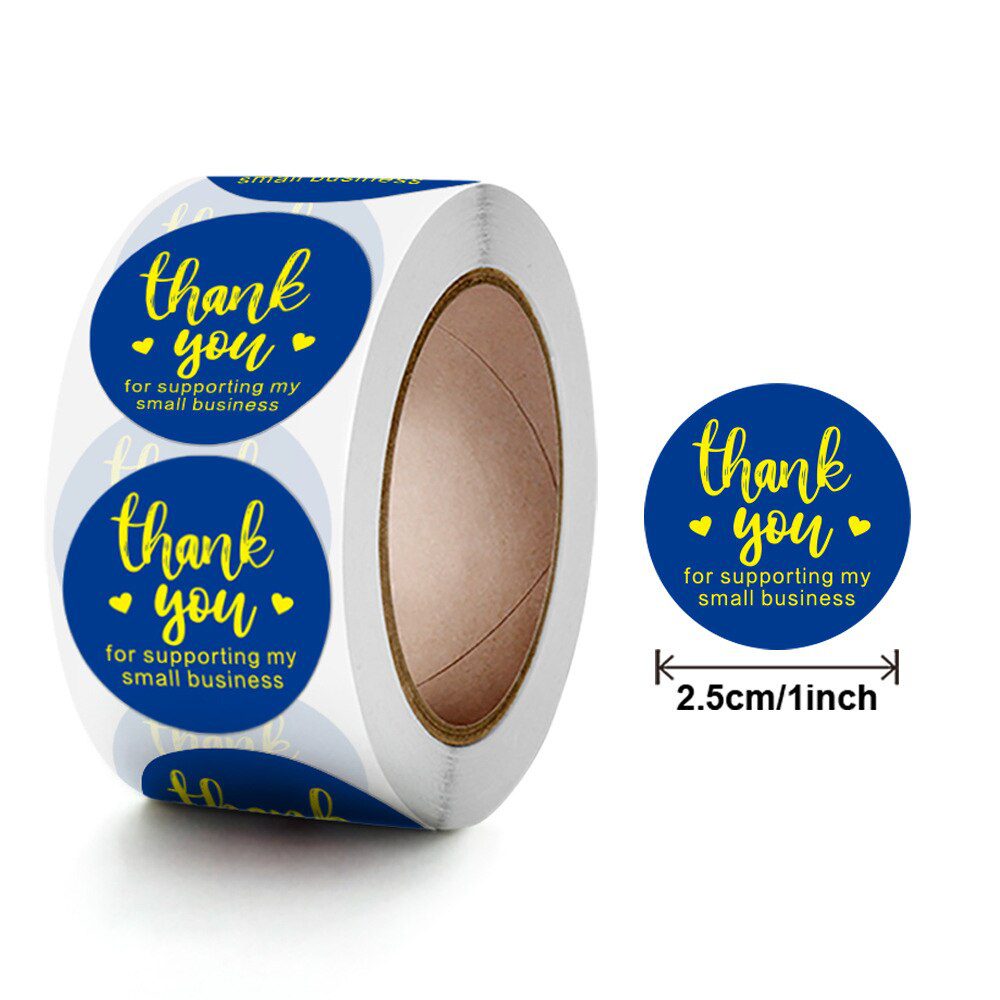 100-500pcs Thank You For Supporting My Small Business Floral Sticker Gift Packaging Seal Label Scrapbooking Stationery Sticker