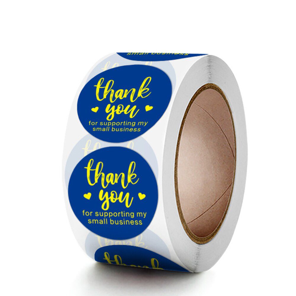 100-500pcs Thank You For Supporting My Small Business Floral Sticker Gift Packaging Seal Label Scrapbooking Stationery Sticker