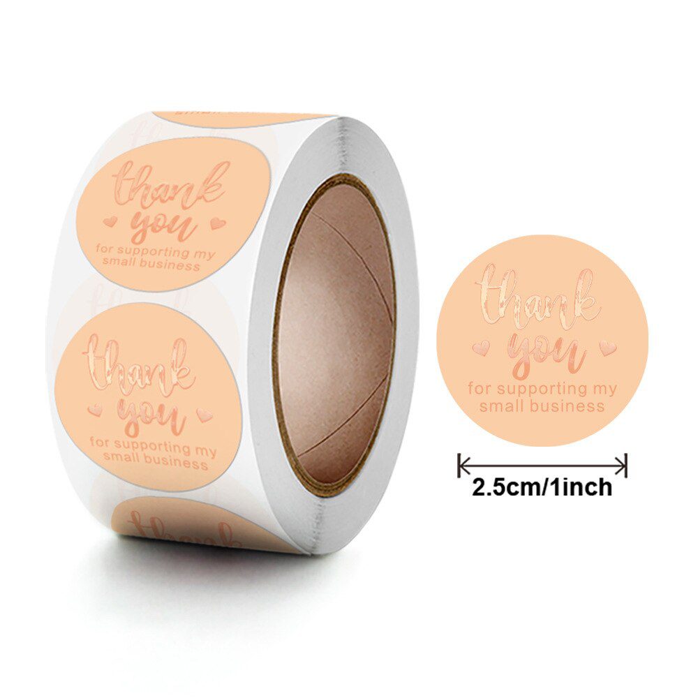100-500pcs Thank You For Supporting My Small Business Floral Sticker Gift Packaging Seal Label Scrapbooking Stationery Sticker