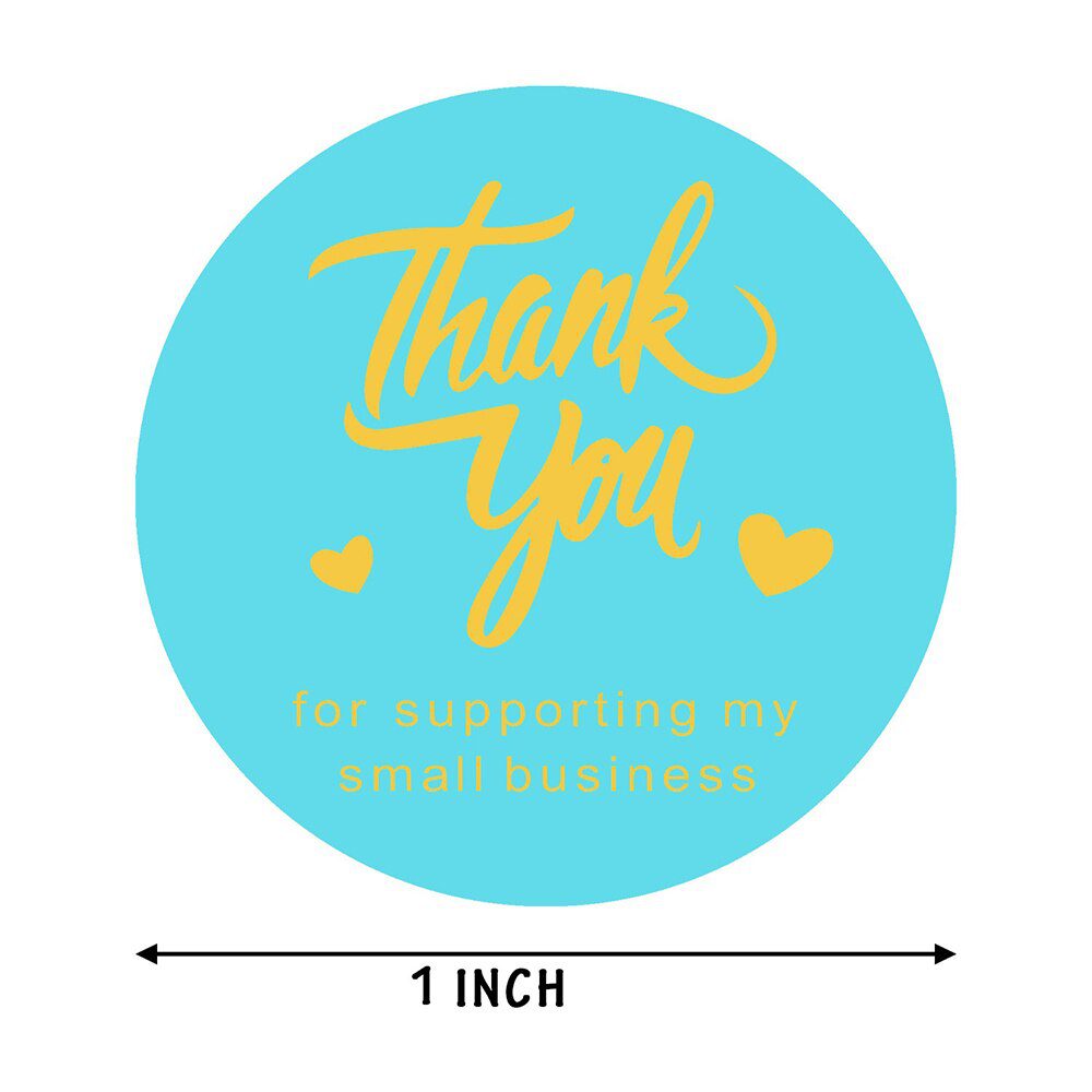 100-500pcs Thank You For Supporting My Small Business Floral Sticker Gift Packaging Seal Label Scrapbooking Stationery Sticker