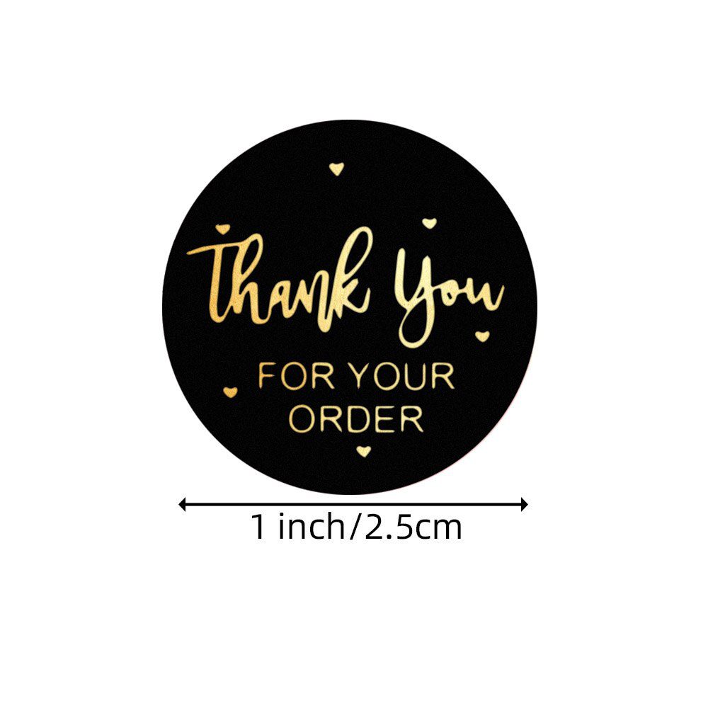 100-500pcs Transparent Labels Thank You for Your Order Stickers Seal Labels for shop Business Package Stationery Sticker
