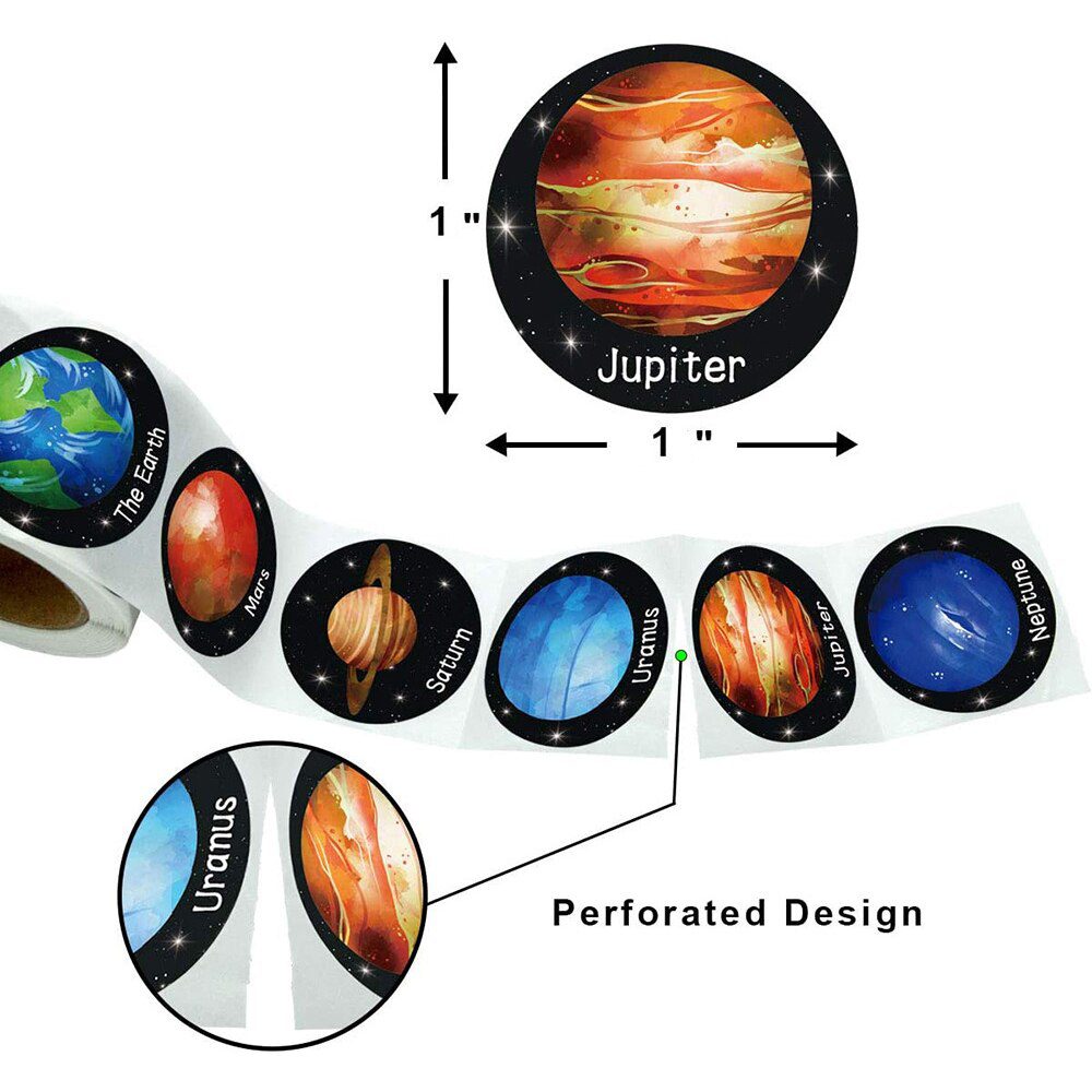 100-500PCS Solar System Planet Paper Sticker Outer Space Birthday Party Decor Sealing Label Kids Astronomy DIY Paper Tag 100-500PCS Solar System Planet Paper Sticker Outer Space Birthday Party Decor Sealing Label Kids Astronomy DIY Paper Tag