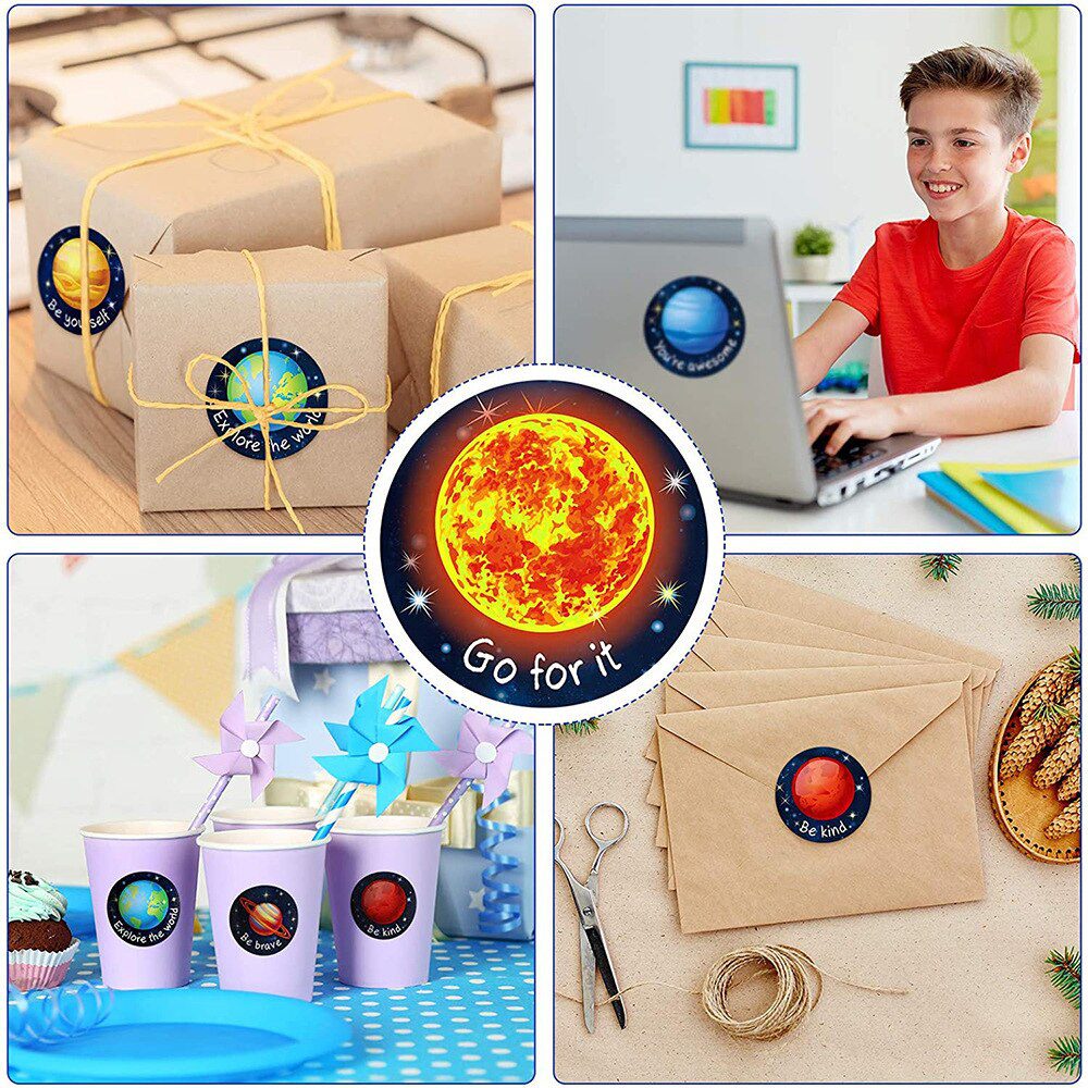 100-500PCS Solar System Planet Paper Sticker Outer Space Birthday Party Decor Sealing Label Kids Astronomy DIY Paper Tag 100-500PCS Solar System Planet Paper Sticker Outer Space Birthday Party Decor Sealing Label Kids Astronomy DIY Paper Tag
