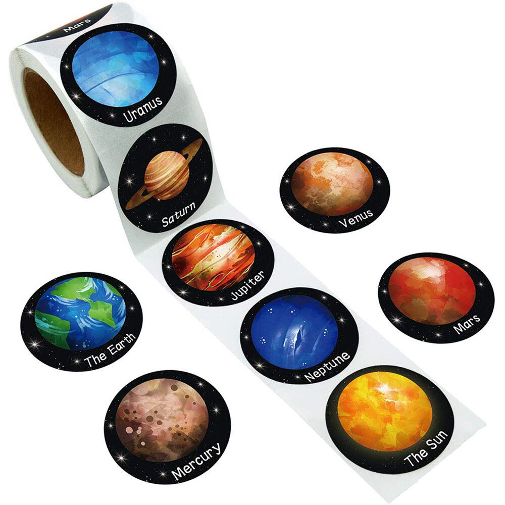 100-500PCS Solar System Planet Paper Sticker Outer Space Birthday Party Decor Sealing Label Kids Astronomy DIY Paper Tag 100-500PCS Solar System Planet Paper Sticker Outer Space Birthday Party Decor Sealing Label Kids Astronomy DIY Paper Tag