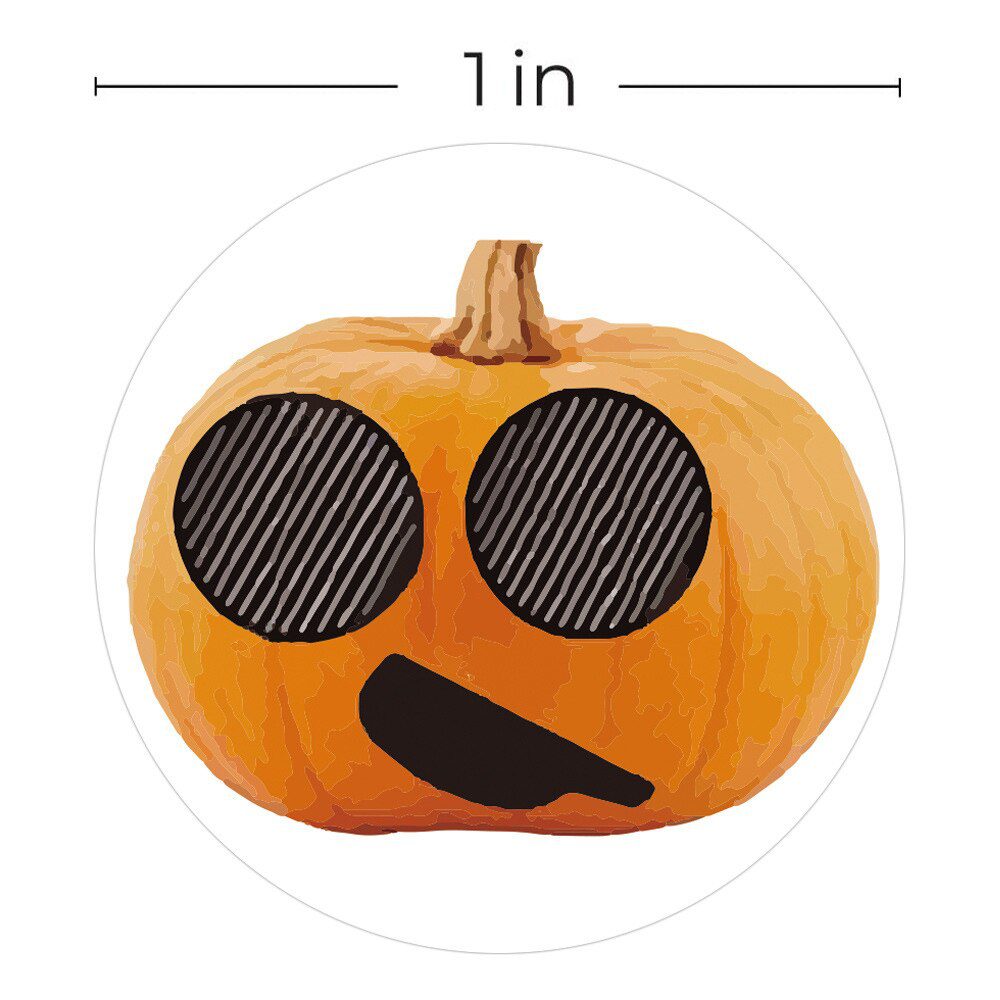 100-500pcsHalloween Pumpkin Ghost Round Handmade Packaging Sealing Label Sticker DIY Halloween Gift Stickers Halloween Decor