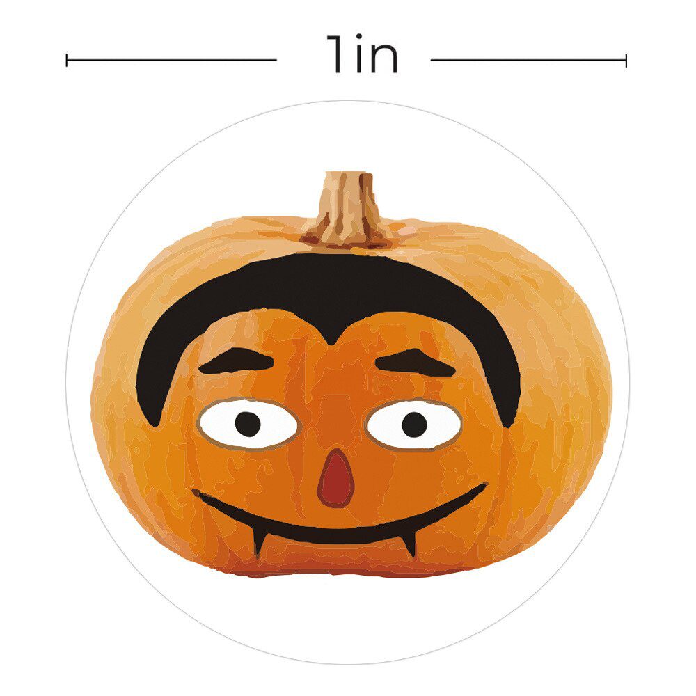 100-500pcsHalloween Pumpkin Ghost Round Handmade Packaging Sealing Label Sticker DIY Halloween Gift Stickers Halloween Decor