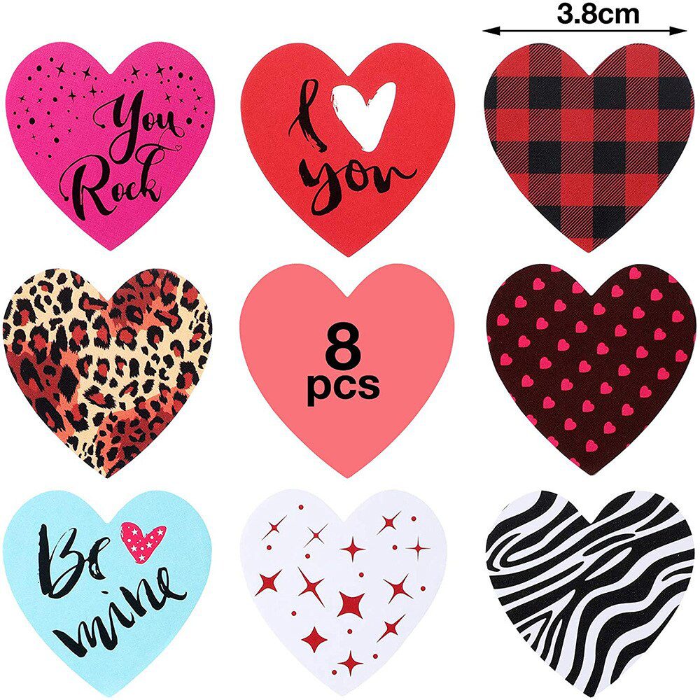 100-500 Labels Love Rainbow Sticker Heart Shape Scrapbooking Gift Packaging Party Wedding Valentine's Day Stationery Sticker