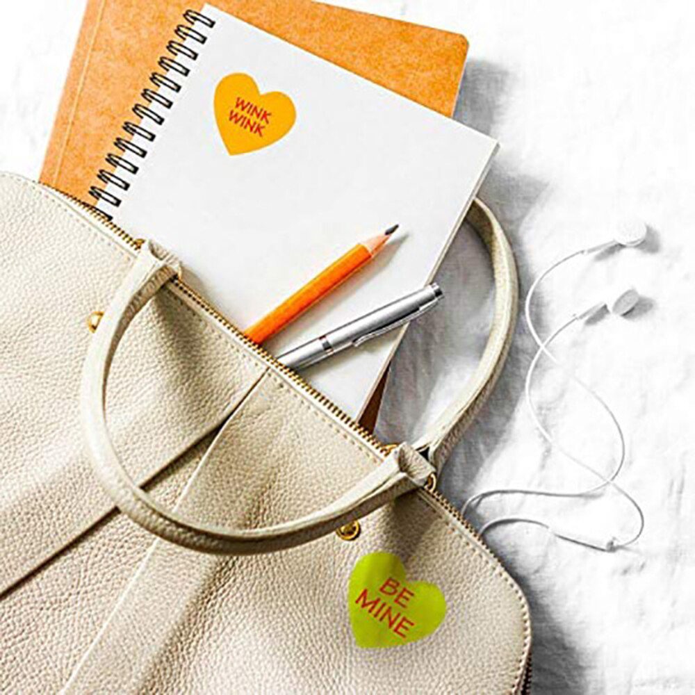 100-500 Labels Love Rainbow Sticker Heart Shape Scrapbooking Gift Packaging Party Wedding Valentine's Day Stationery Sticker