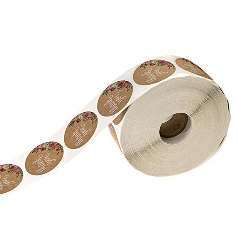 100-500pcs Multiple Styles Kraft Gracias Spanish Thank You Labels Stickers Handmade Scrapbooking Stationery Sticker