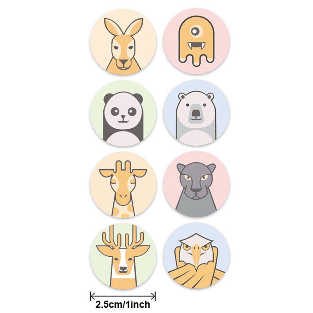 100-500PCS Children's Cartoon Stickers Little Dinosaur Pattern Kids Stationery Supplies School Teacher Supplies Reward Stickers