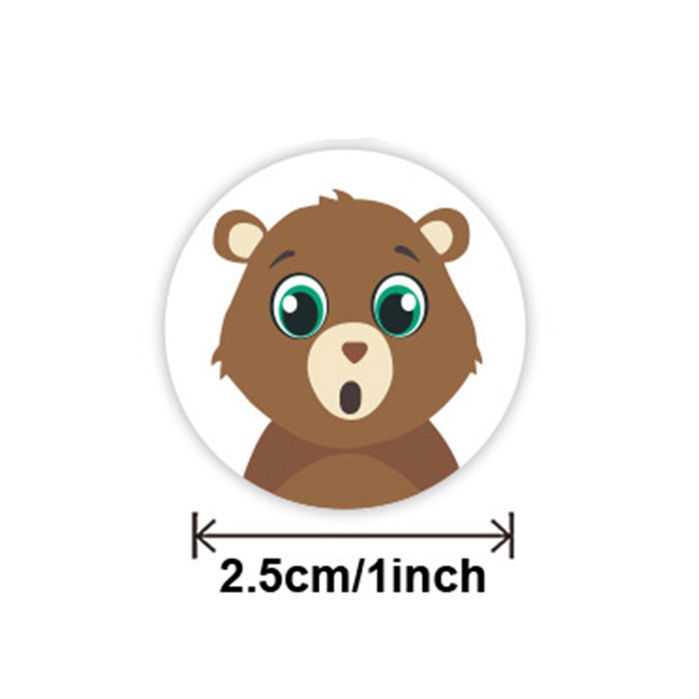 100-500pcs 1inch Cartoon Animal Children Sticker Label Thank You Cute Toy Game Sticker DIY Gift Sealing Label Decoration Supp