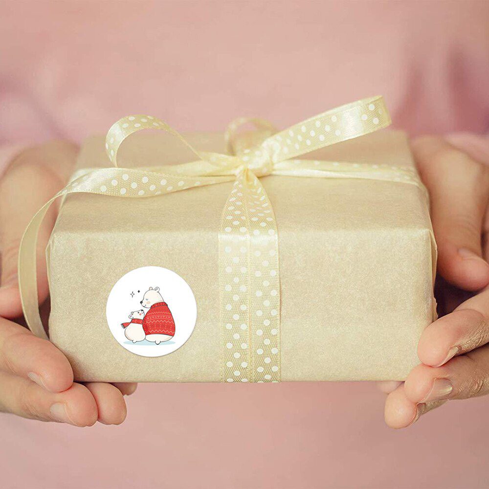 100-500pcs 1inch Cartoon Animal Children Sticker Label Thank You Cute Toy Game Sticker DIY Gift Sealing Label Decoration Supp