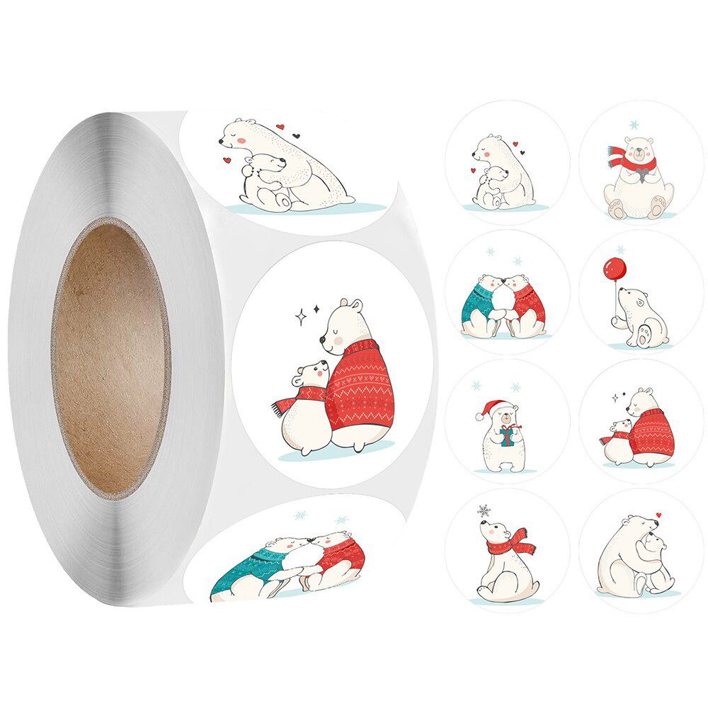 100-500pcs 1inch Cartoon Animal Children Sticker Label Thank You Cute Toy Game Sticker DIY Gift Sealing Label Decoration Supp