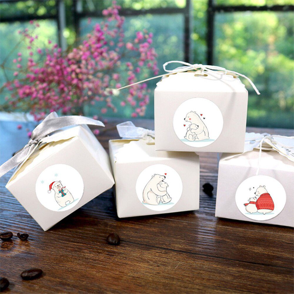 100-500pcs 1inch Cartoon Animal Children Sticker Label Thank You Cute Toy Game Sticker DIY Gift Sealing Label Decoration Supp