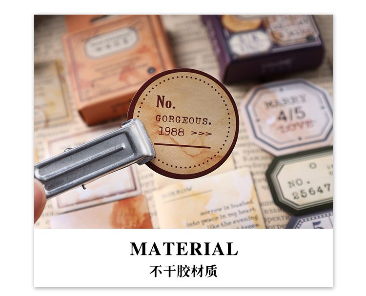 Journamm 46pcs/lot Ins Deco Boxed Stickers Scrapbooking Supplies Adhesive Planner DIY Photo Album Creative Decorative Stationery