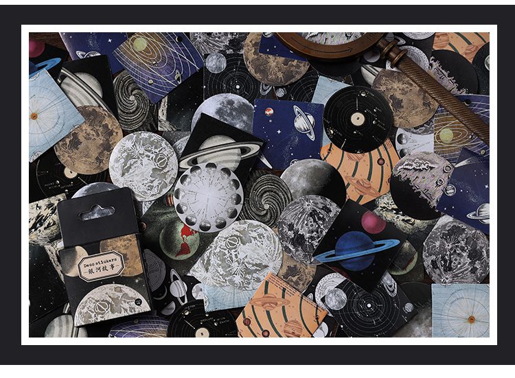 Journamm 46pcs/lot Ins Deco Boxed Stickers Scrapbooking Supplies Adhesive Planner DIY Photo Album Creative Decorative Stationery