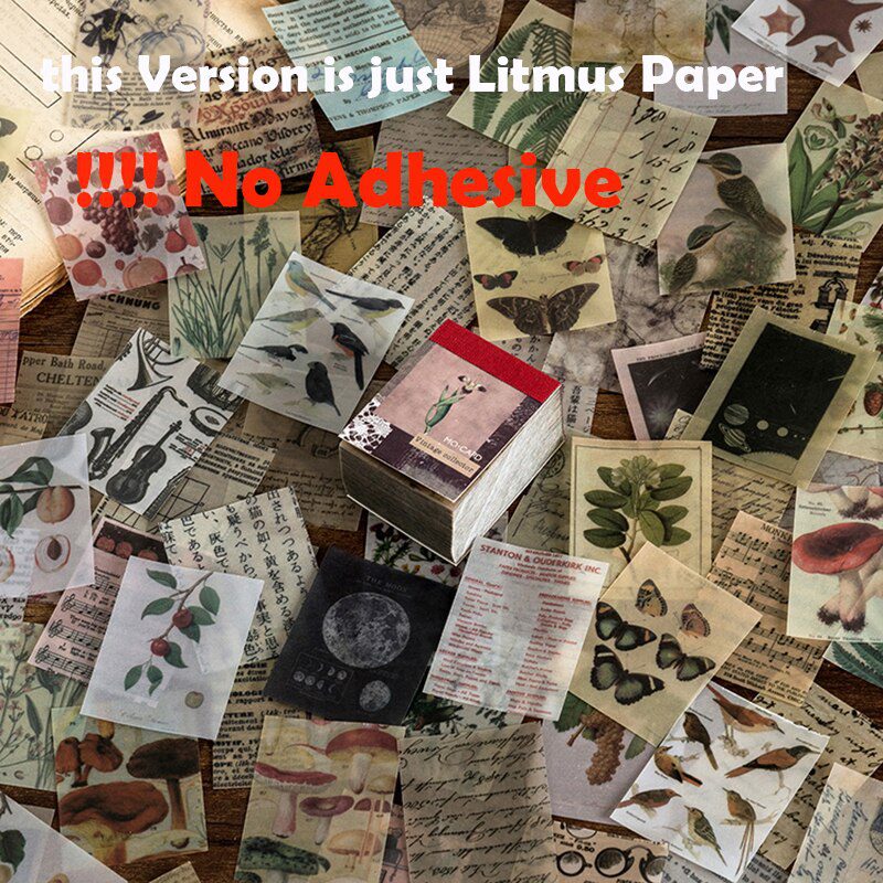Journamm 50-366pcs Craft Vintage Scrapbooking Paper Kawaii Art Junk Journal Deco Sticker Natural Collection DIY Material Paper