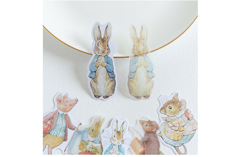 40 pcs/1lot kawaii Stationery Stickers Rabbit Diary Planner junk journal Decorative Scrapbooking DIY Craft Stickers