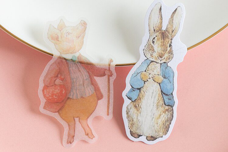 40 pcs/1lot kawaii Stationery Stickers Rabbit Diary Planner junk journal Decorative Scrapbooking DIY Craft Stickers