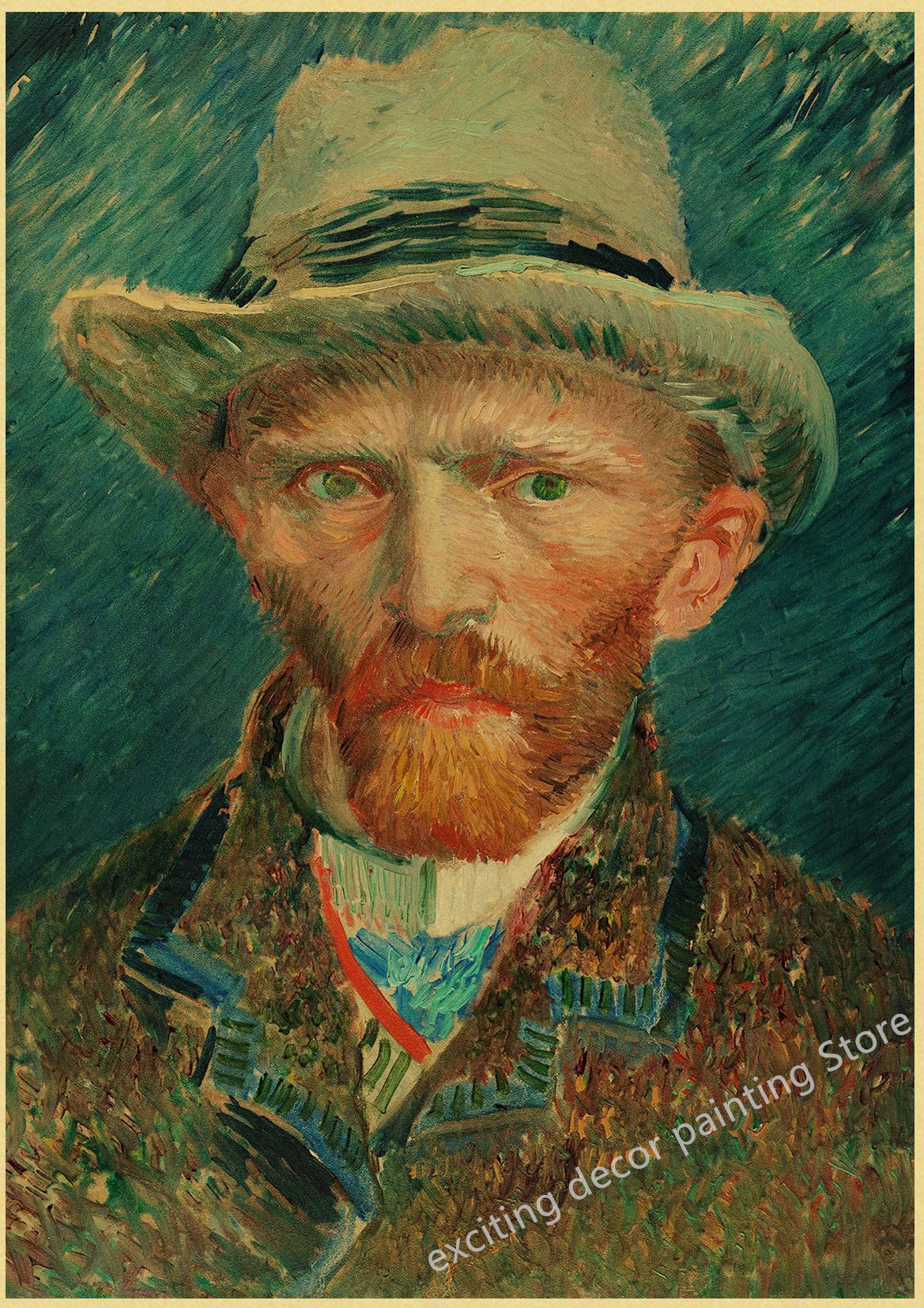 Famous Oil Painting Collection Posters Van Gogh Works Retro Kraft Paper Home Bar Cafe Decor Print Aesthetic Art Wall Paintings
