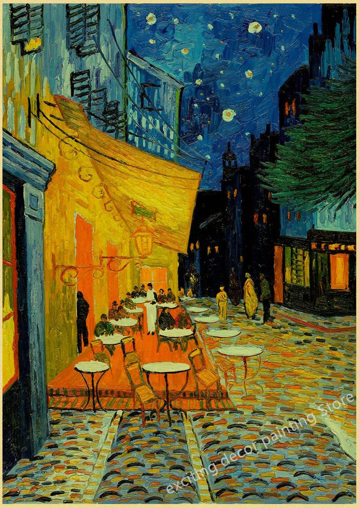 Famous Oil Painting Collection Posters Van Gogh Works Retro Kraft Paper Home Bar Cafe Decor Print Aesthetic Art Wall Paintings