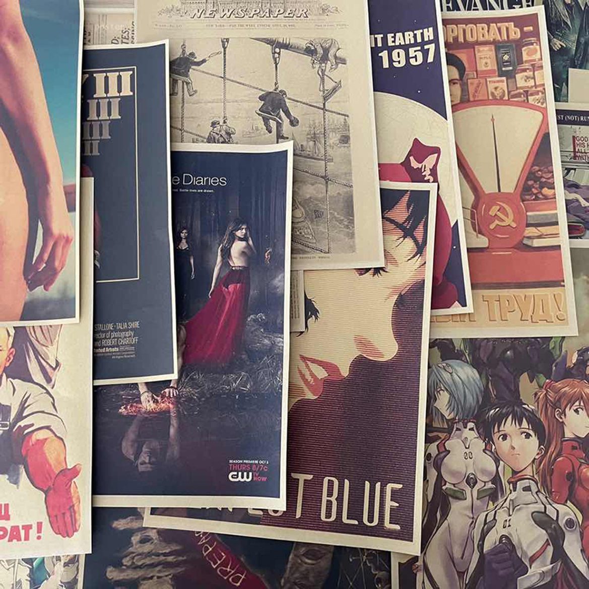 Famous Oil Painting Collection Posters Van Gogh Works Retro Kraft Paper Home Bar Cafe Decor Print Aesthetic Art Wall Paintings